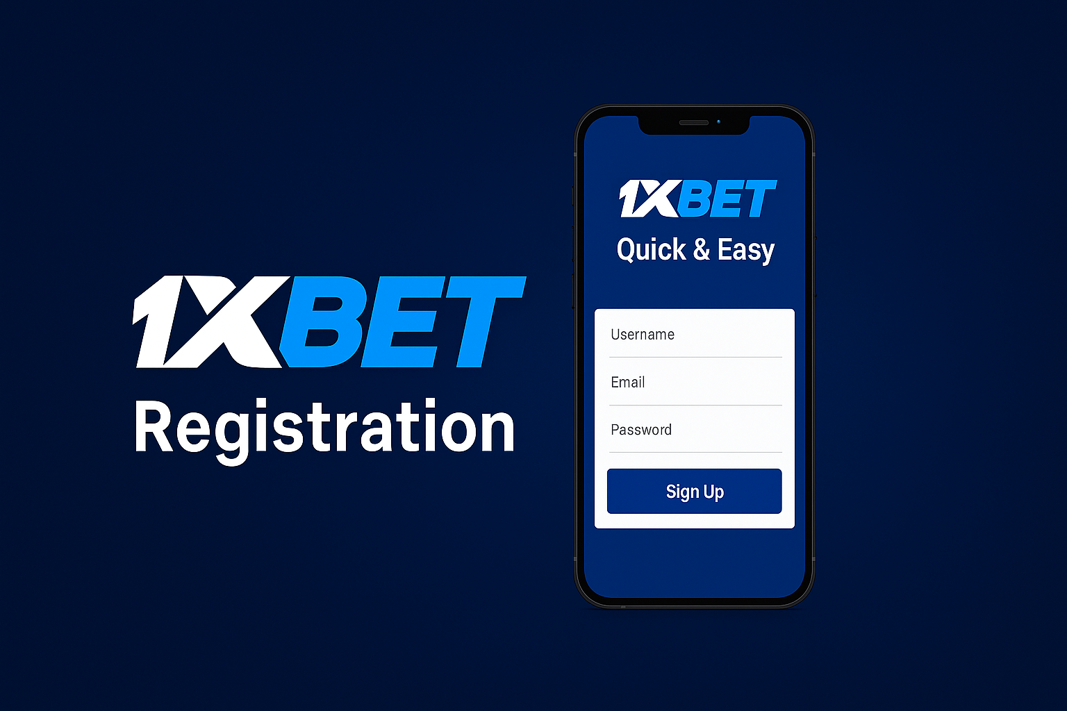 1xBet app register
